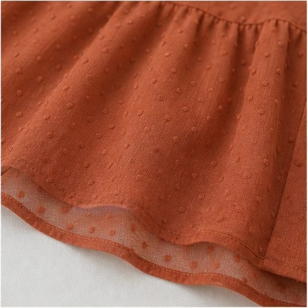 Rust Peplum Top - Picture 6 of 6